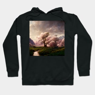 Japanese Sakura Cherry Blossom Trees Landscape #3 Hoodie